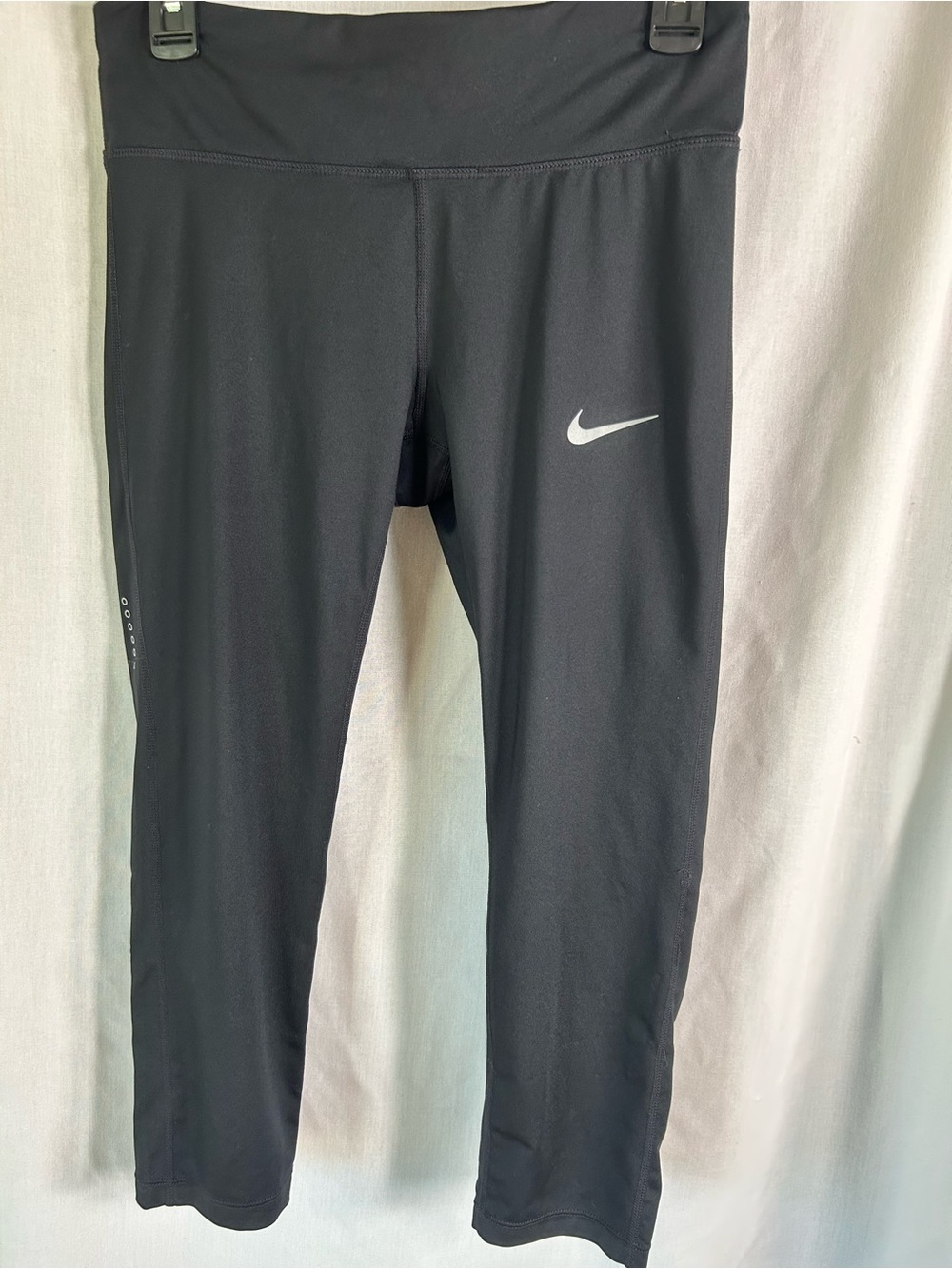 Nike Black Women Performance Leggings with Silver Swoosh